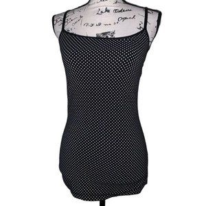 EXPRESS Black & tan polka-dot adjustable camisole top Medium